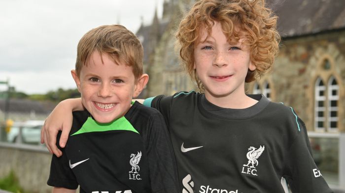 Sean (left) and Alex O’Sullivan from Gullane pictured in Kent Street, Clonakilty. (Photo: Martin Walsh)