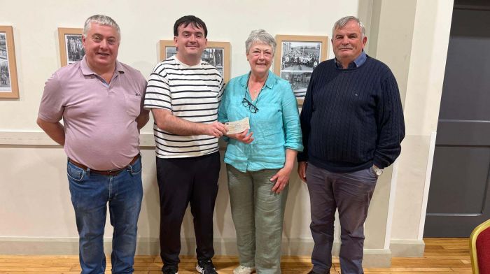 Congratulations have been expressed to Margaret O’Driscoll who won last Friday's bingo jackpot of €800. L-R: Kieran Walsh, Matthew Salter, Margaret O'Driscoll and Noel Kearney.