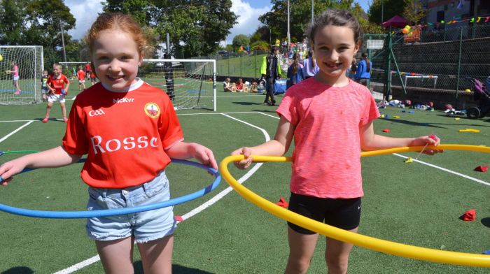 Emily Gill and Brianna Glanville enjoying the Family Fun Day at Skibbereen Sports and Fitness Centre fundraiser for Marymount Hospice in memory of Tony Salter. (Photo: Anne Minihane)