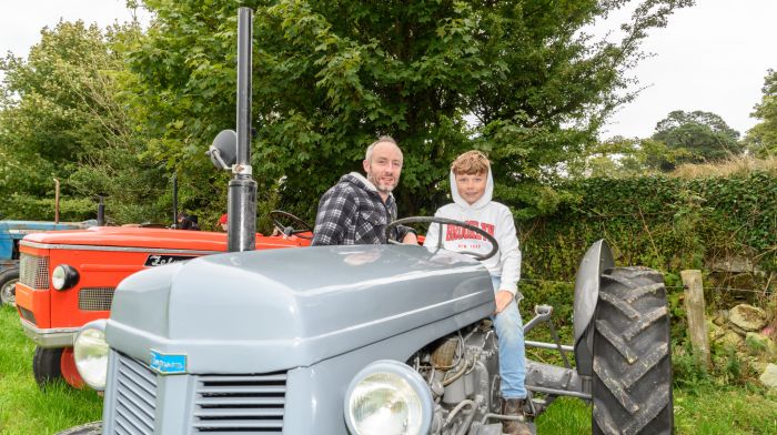 Vincent and Matthew Harte (Rosscarbery) took part in the Ballygurteen tractor, truck, car and bike run which started in Rossmore and was in aid of the 2D Haematology Ward CUH and the Bone Marrow for Leukaemia Trust. (Photo: David Patterson)