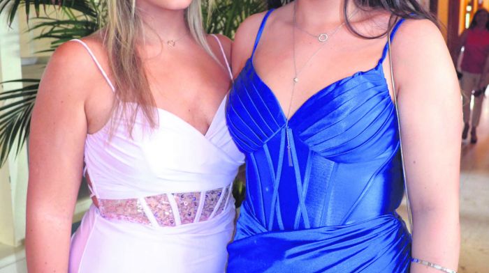 Kayla Scully and Grace Gallagher at the Skibbereen Community School Debs Ball. (Photo: Anne Minihane)