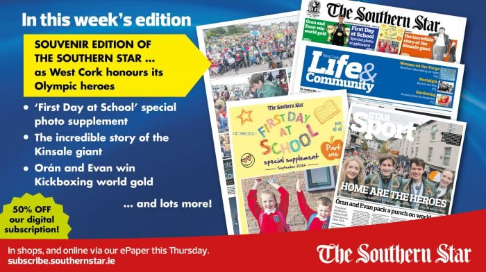 THIS WEEK'S SOUTHERN STAR: Special keepsake souvenir edition; 'First Day at School' photo special supplement; The incredible story of the Kinsale giant Image