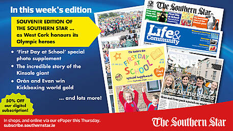 THIS WEEK'S SOUTHERN STAR: Special keepsake souvenir edition; 'First Day at School' photo special supplement; The incredible story of the Kinsale giant Image