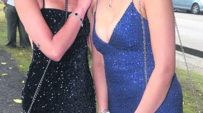 Julia Skrzypek and Miya George ahead of the St Brogan’s
College graduation ball. (Photo: Denis Boyle)