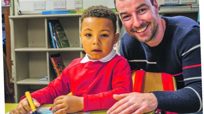 Mason Harrington and Francis Harrington at Trafrask School In Adrigole. (Photo: Anne Marie Cronin)