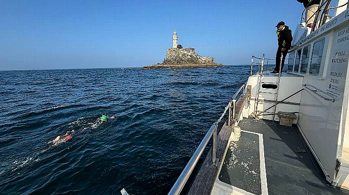 Hardy buck Karl Henry swims 20km to Fastnet from Baltimore Image