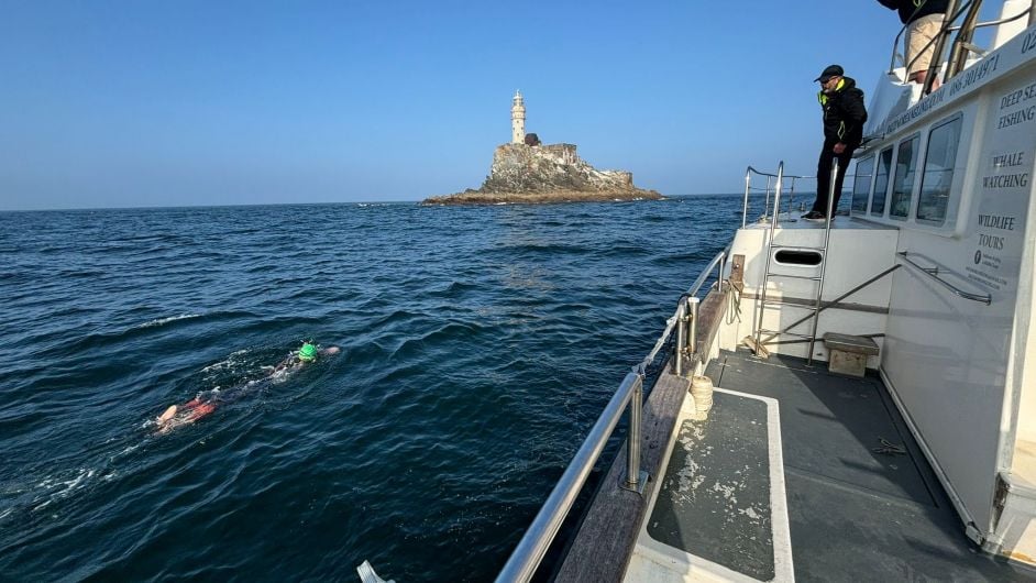 Hardy buck Karl Henry swims 20km to Fastnet from Baltimore Image