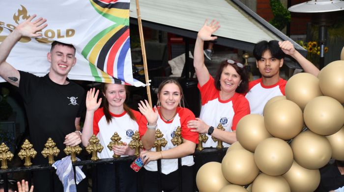 All smiles for Skibbereen Rowing Club's Olympic heroes  
 at the Church Restaurant. (Photo: AnneMinihane)