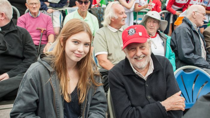 David Puttnam at the Skibbereen homecoming with his grand-daughter. (Photo: Karlis Dzjamko)