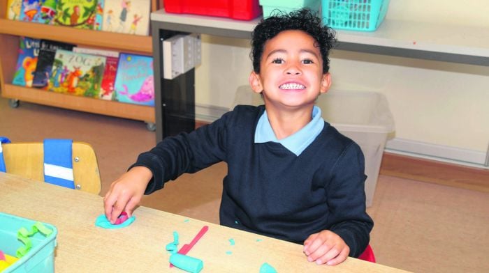 On their first day at Bandon Bridge NS was Samuel Mayiji. (Photo: Denis Boyle)