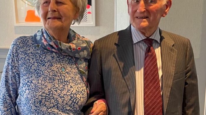 Sheila, a native of Ballinascarthy, and Paul Wilkinson on the happy occasion of Sheila's 100th birthday.