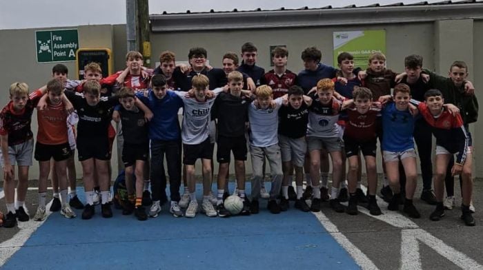 The Newcestown U14 football them on their visit to Kilcummin GAA in Kerry last Saturday for an end of year game.