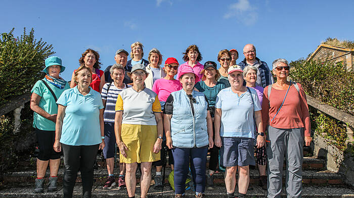 Members of the D group from Bishopstown Hillwalkers Club on their regular Tuesday outing visited the historic Garrettstown House.  (Photo: David Creedon)