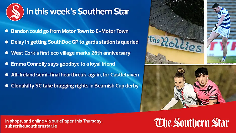 In this week's Southern Star: All-Ireland semi-final heartbreak, again, for Castlehaven; West Cork's first eco village marks 26th anniversary; Delay in getting SouthDoc GP to garda station queried Image