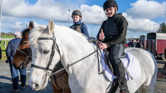 Around 30 horses took part in the Bauravilla Cheval, in aid of Co-Action, organised by West Cork Chevals on what was a sunny afternoon. Taking part in the cheval were Michael Coppinger from Glengarriff riding ‘Tadhg’ and Tom Lynch from Bantry riding ‘Ozzie’. (Photo: Andy Gibson)