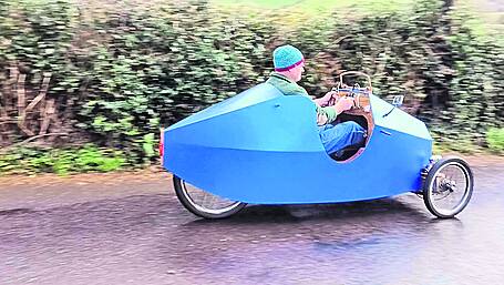 Could Tim’s homemade electric ‘car’ be the future of transport? Image