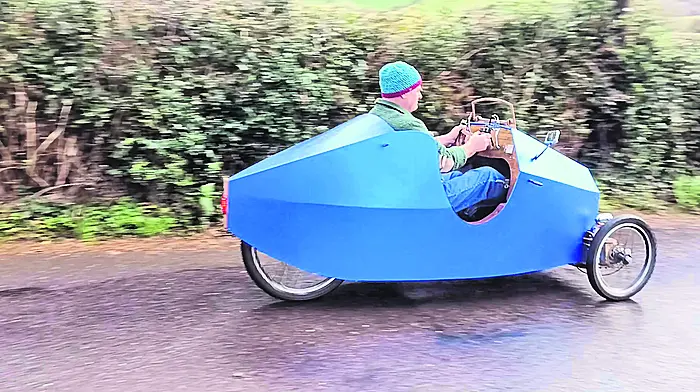 Could Tim’s homemade electric ‘car’ be the future of transport? Image