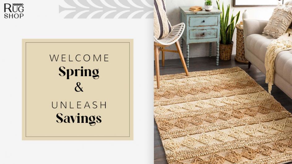 Welcome Spring and unleash savings with Rugshop's buy one, get another 50% off deal! Image