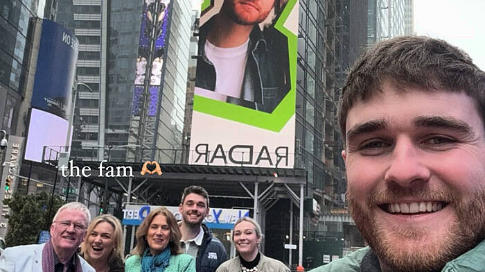 Ballineen songwriter lights up New York on Times Square billboard Image