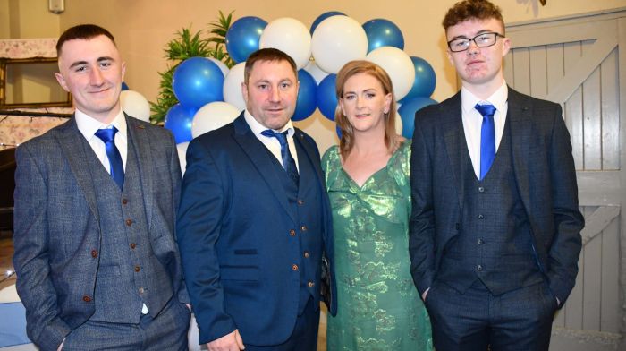 Enjoying the Castlehaven celebration dinner were Michael, Natalie, Davin and Adam Limrick from Union Hall. (Photo: Anne Minihane)