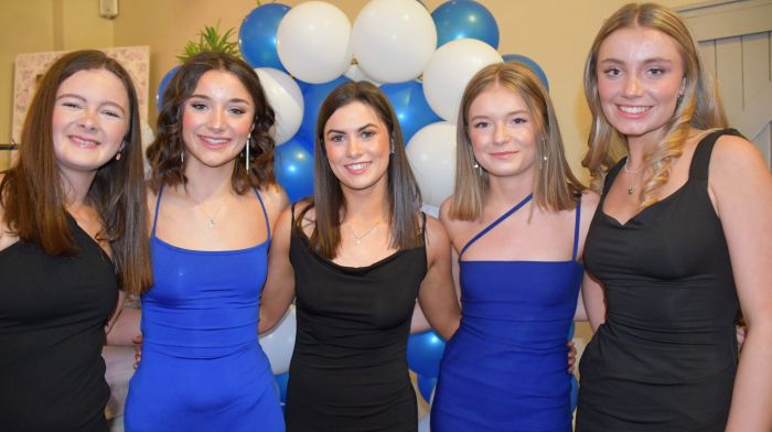 Enjoying the Castlehaven GAA and LGFA celebration dinner were Ellie McCarthy, Hannah Sheehy, Laura O'Donoghue, Emma McCarthy and Becca Sheehy. (Photo: Anne Minihane)