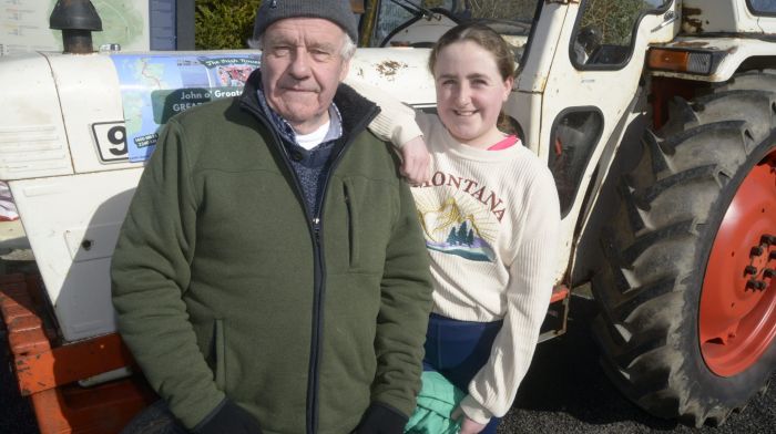 Con Harrington from Timoleague with his grandaughter
Ava Harrington at the annual tractor and vintage run at Ahiohill. (Photo: Denis Boyle)