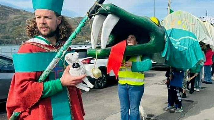 Linda O'Sullivan snapped a photo of St Patrick banishing the snakes from Crookaven on St Patrick’s Day.