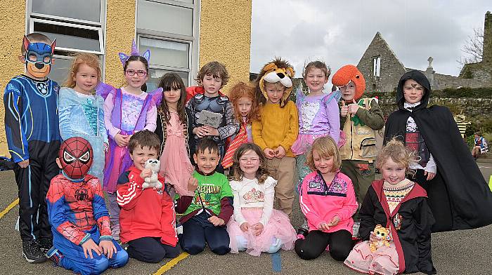 The Junior infants class from Timoleague National School all dressed up for World Book Day. (Photo: Martin Walsh)