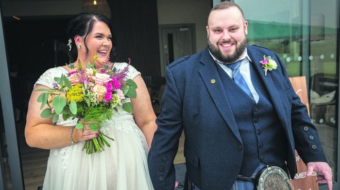 Marc Souter, Glasgow and Annette Cotter-Souter, Schull who were married on June 29th – the ceremony and reception were held at Dunmore House Hotel, Clonakilty. (Photo: Dermot Sullivan)