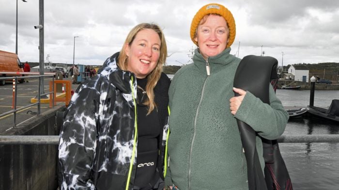 Duneen swimmers Mary Kate Lehane and Claudine Ashe, who also took part in the Sherkin Island to Baltimore swim last Saturday which was held in aid of the Wild Atlantic Pool in Baltimore. (Photo: Siobhan Russell)