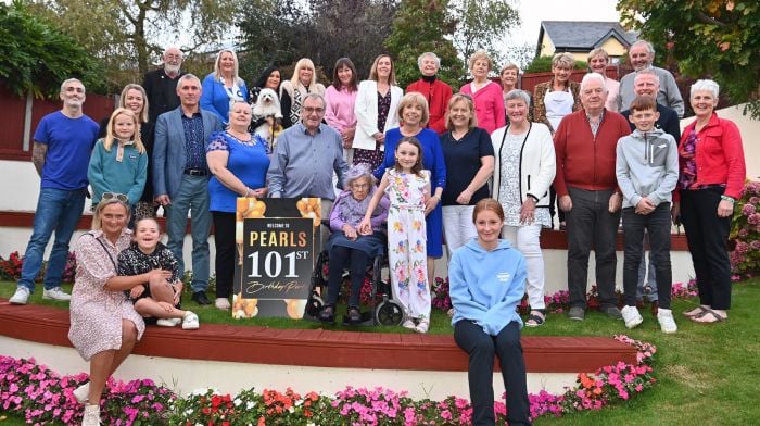 Pearl Gleeson, who celebrated her 101st birthday, celebrating with her family and friends at her party last weekend.  (Photo: Martin Walsh)