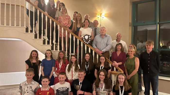 The South West Rowing Championship awards night was held last weekend at the Celtic Ross Hotel in Rosscarbery.  Castletownbere Rowing Club’s U12 girls and boys both finished top of their groups and received their medals and cups. Castletownbere also won club of the year.