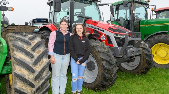 Lucy O'Connor (Kealkil) and Emilie Kingston (Dunmanway) enjoyed a day out at the  Rathbarry and District Vintage Club’s recent tractor, truck, car and motorcycle run which was followed by a classic silage baling and threshing working day at O’Donovan’s Bar, Fishers Cross. The run this year was in memory of former club member, Anthony Doolan.  (Photo: David Patterson)