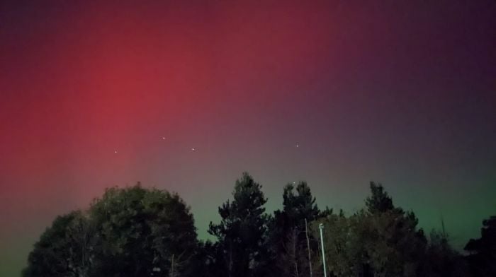 The Northern Lights taken from Bantry Hospital, taken by Peter Murphy.