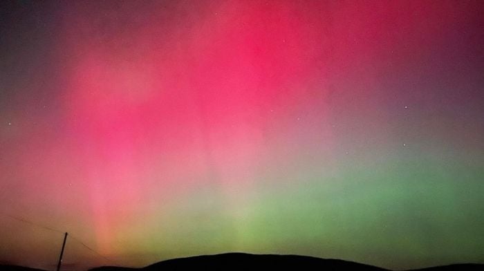 Northern lights last night in Gloun, Schull taken by Ger Hurley