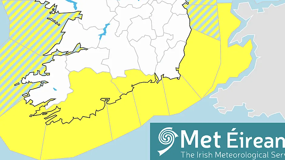 Yellow weather warning issued for West Cork Image