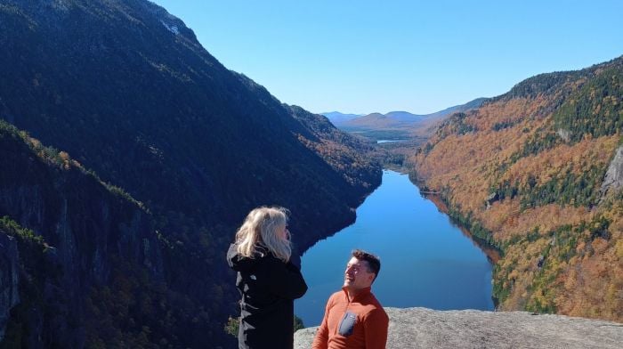 Jonathan Hill (Leap), got down on bended knee at the picturesque beauty spot of Indian Hill, New York to  propose to Rachel Kelly (Limerick), during a recent visit there. The couple live in Rossmore near Clonakilty.