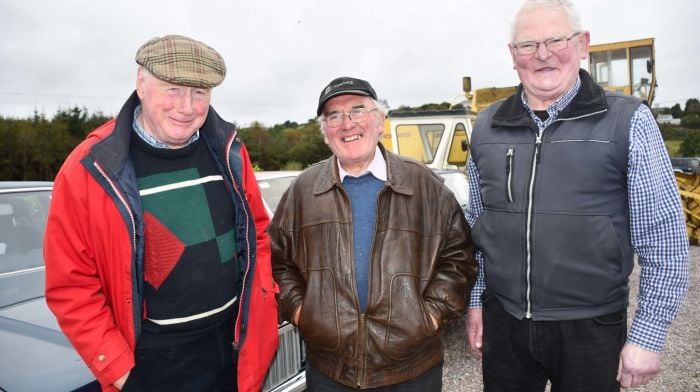 Vincent Hurley, Durrus, Barry Deane, Drimoleague and Andy O'Connell, Macroom pictured at Caheragh Threshing. (Photo: Anne Minihane)