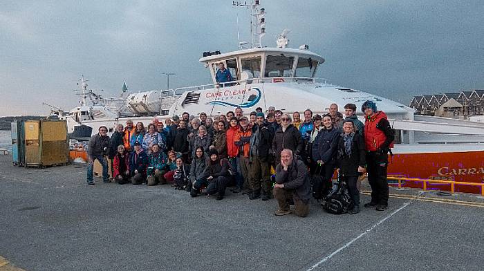 The group of whale watchers at Baltimore pier. (Photo: Marcin Benasiak)