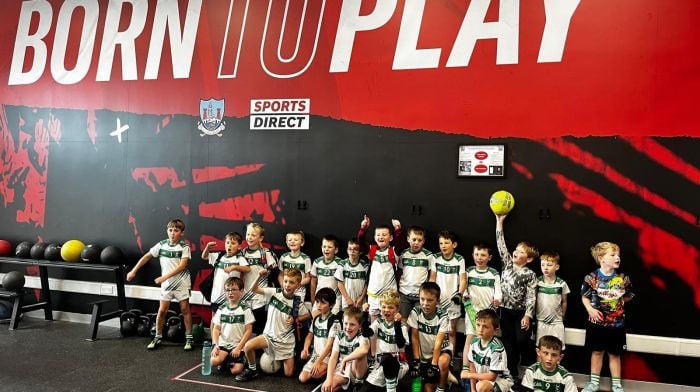 The Ilen Rovers U8s finished off the year in style with a visit to Páirc Uí Chaoimh where they played three matches and then got a guided tour of the stadium. Back (from left): Noah Harmon, Archie Desmond, Sean O’Sullivan, Shane Murphy, Rowan O’Driscoll, Jerry O’Mahoney, Charlie O’Driscoll, Killian O’Mahoney, Cuan Putz, Alex Landers, Michael John Whooley, Fionn Barry and Conor Whooley. Front (from left): Eoghan Collins, Tadhg Barry, Nicholas McSweeney, Tadhg Holland, Daniel Casey, Rory Keane, Tim Sheehy and Patrick O’Driscoll.