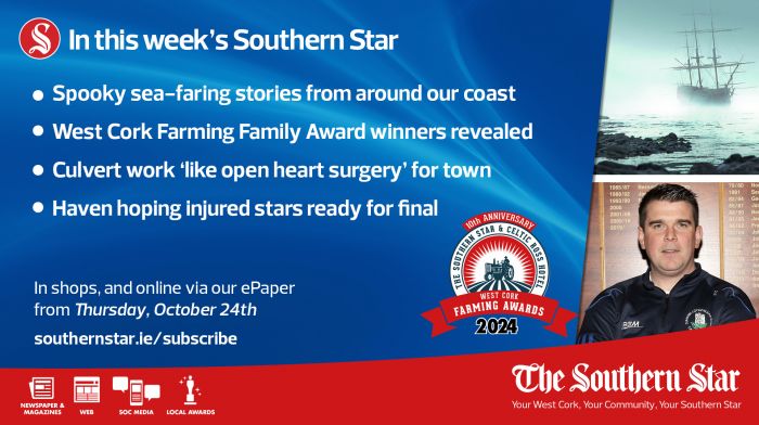 IN THIS WEEK'S SOUTHERN STAR: Farming Family award winners revealed; Spooky sea-faring stories from around our coast; Haven hoping injured stars ready for final; In shops and online via our ePaper from Thursday, October 24th Image