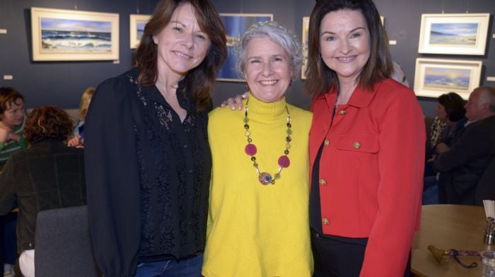 At the Grey Heron gallery in Bandon for an exibition by artist Marie McInerney were Ann Doherty, Catherine Lordan and Paula Brennan. (Photo: Denis Boyle)