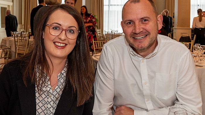 Pictured at the awards are Sinéad Quinlan, Macroom Credit Union & Peadar Noonan, Bantry Credit Union.