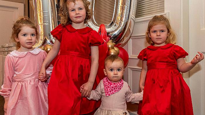 Pictured at the awards are Bobbie Blackwell (3), Clonakilty; Anna Walker (5), Bristol, UK; Ivy Blackwell (1), Clonakilty and Saoirse Walker (3), Bristol, UK.