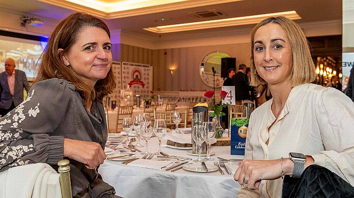 Rosscarbery, West Cork, Ireland. 1st Nov, 2024. The Southern Star held its 2024 Farming Awards on Friday last, at the Celtic Ross Hotel, Rosscarbery. Pictured at the awards are Eibhlín & Maura Keohane, Keohane Ready Mix. Photo: Andy Gibson.