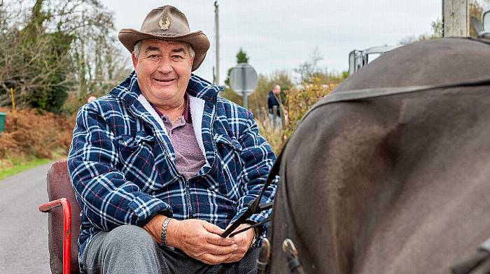 Taking part in the cheval was John Regan, Glandore with his horse 'Socks'. (Photo: Andy Gibson)