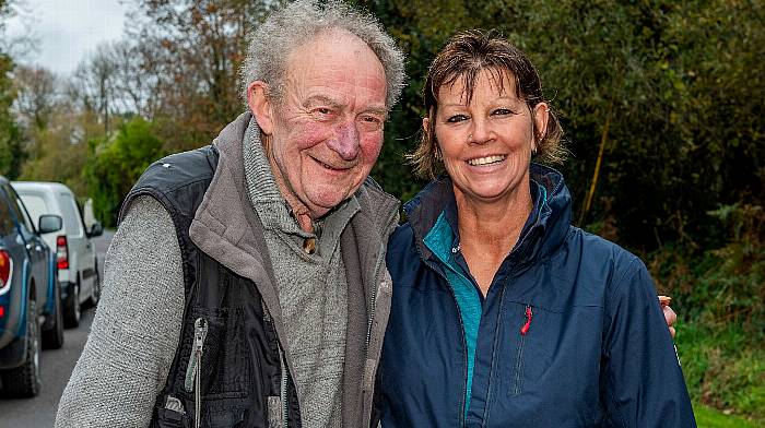 Dave Shannon and Deb Linch, both from Durrus, enjoying West Cork Cheval’s first charity event of the season. The cheval ran from Durrus to Ahakista and back and over 20 horses registered for the ride. All proceeds were in aid of the West Cork Jesters.  (Photo: Andy Gibson)