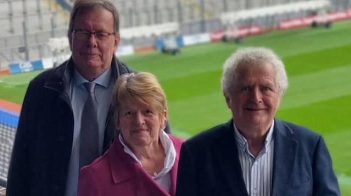 John Hayes, Catherine O'Sullivan and Michael Walsh represented Rosscarbery Tidy Towns at the annual SuperValu Tidy Towns awards ceremony in Croke Park last Friday.