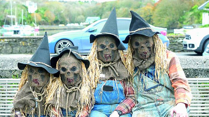 The scarecrow family of Jake, Myles, Edel and Alan Otter from Ballinspittle at the annual Kinsale Halloween Parade.  (Photo: John Allen)