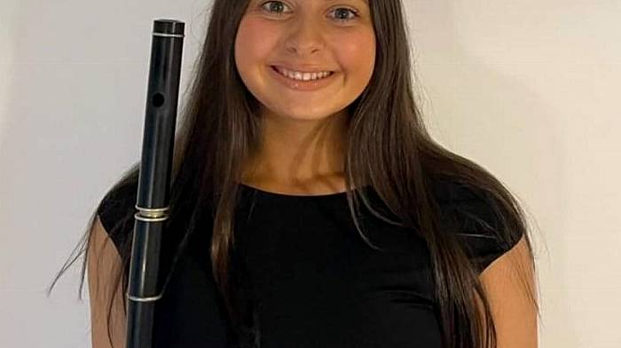 Áine Teape, member of the Ballinspittle Comhaltas Group, is the winner of the  Patrick O’Keeffe Music Festival’s young musician of the year award.